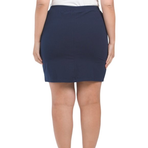CATHERINES Plus Pull On Skort With Pockets - 5X - Navy - Picture 2 of 8